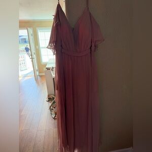 Chic Mauve Maxi Dress bridesmaid